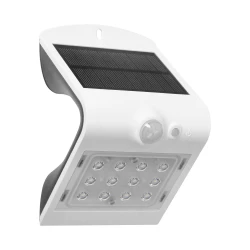 SILOE LED 1,5W, lampa solarna z czujnikiem ruchu 120st, 190lm, IP65, 4000K, 1200mAh, podwójne źródło światła, bia,AD-SL-6083WLR4