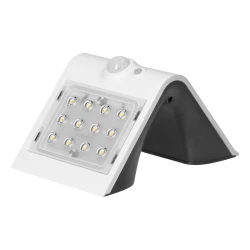 SILOE LED 1,5W, lampa solarna z czujnikiem ruchu 120st, 190lm, IP65, 4000K, 1200mAh, podwójne źródło światła, bia,AD-SL-6083WLR4