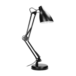 DIAN lampa biurkowa. 60W stalowa, czarna,DL-1/B