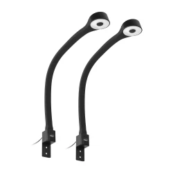 TEO zestaw 2 lampek nocnych LED, 2x7,5W, 4000K, z USB, czarny