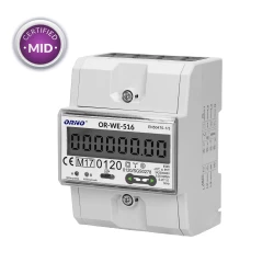 Licznik energii elektrycznej 3-fazowy RS485 MID 80A OR-WE-516