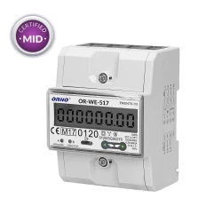 Licznik energii elektrycznej 3-fazowy wielotaryfowy RS485 MID 80A OR-WE-517