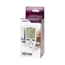 Watomierz, kalkulator energii z wyświetlaczem LCD, wersja schuko OR-WAT-435(GS)