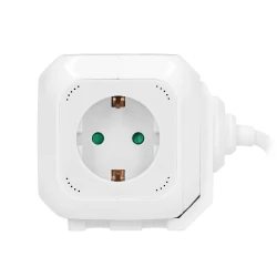 Przedłużacz 4 krotny 2P+Z (Schuko), ładowarka 2xUSB, 1,4m H05VV-F 3x1,5mm2, biały