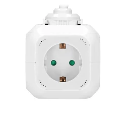 Przedłużacz 4 krotny 2P+Z (Schuko), ładowarka 2xUSB, 1,4m H05VV-F 3x1,5mm2, biały