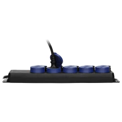 Przedłużacz warsztatowy bryzgoszczelny IP44, 5 gniazda 2P+Z IP44, przewód gumowy, H05RR-F 3x1,5mm2, długość 3,OR-AE-13193(GS)/3M