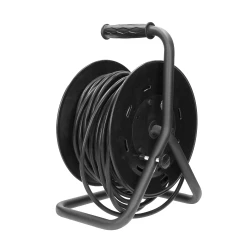 Przedłużacz bębnowy, 4 gniazda 2P+Z (schuko), kabel PVC H05VV-F 3x1,5mm2, długość - 25m, STAŁE GNIAZDA, term OR-AE-13154(GS)/25M