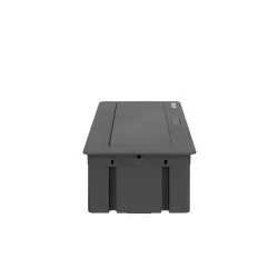NOEN Kaseta meblowa wpuszczana w blat ze zintegrowaną ramką PCV na gniazda modułowe 3 x 45x45mm lub 6 x 22,5x45mm, ,OR-GM-9010/B