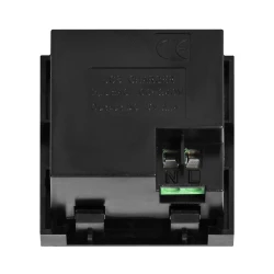 NOEN USB x 2, podwójny port modułowy 45x45mm z ładowarką USB, 2,1A 5V DC, czarny,OR-GM-9010/B/USBX2