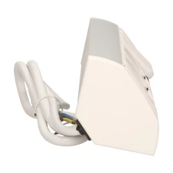 Gniazdo meblowe 2x2P+Z z wyłącznikiem, biało-srebrne,OR-GM-9002/W-G