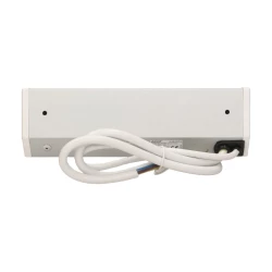 Gniazdo meblowe 2x2P+Z z wyłącznikiem, biało-srebrne,OR-GM-9002/W-G
