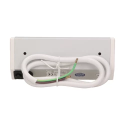 Gniazdo meblowe 2x2P+Z (Schuko), biało-srebrne,OR-GM-9005/W-G(GS)