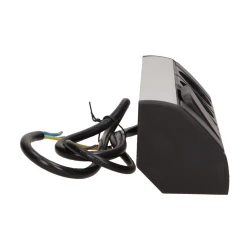 Gniazdo meblowe 2x2P+Z (Schuko) z wyłącznikiem, czarno-srebrne,OR-GM-9002/B-G(GS)