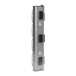 Gniazda meblowe, kuchenne montowane na rzepy  4x2P+Z INOX,
