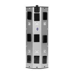 Gniazda meblowe, kuchenne montowane na rzepy  4x2P+Z INOX,