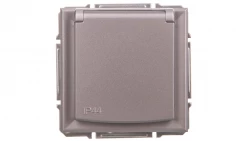 ASFORA Gniazdo 2P+PE IP44 do systemu ramkowego aluminium EPH2800661