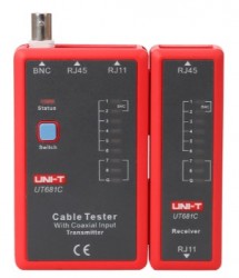 Tester kabli i przewodów sieciowych zakończonych wtykami RJ11 kat.3 RJ45 kat.5e BNC UT-681C