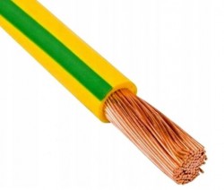 Przewód instalacyjny H07V-K (LgY) 25 żółto-zielony /100m/