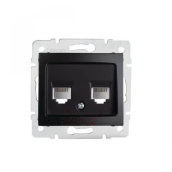 Gniazdo komputerowo-telefoniczne (RJ45 Cat 5e+RJ11) DOMO 01-1430-042 cm