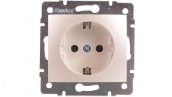 DOMO Gniazdo pojedyncze Schuko ochrona styków śrubowe 16A 250V perłowy biały 011240130 24970