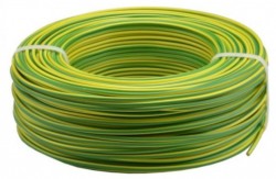 Przewód instalacyjny H05V-K (LgY) 0,75 żółto-zielony /100m/