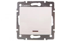 DOMO Łącznik jednobiegunowy z LED szybkozłączka 10AX 250V biały 011110202 24723