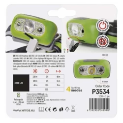 Latarka czołowa ładowalna LED CREE 5W 230 lm Li-Pol 1200mAh P3534