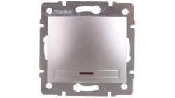 DOMO Łącznik jednobiegunowy z LED szybkozłączka 10AX 250V srebrny 011110243 24842