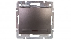 DOMO Łącznik jednobiegunowy z LED szybkozłączka 10AX 250V grafit 011110241 24901