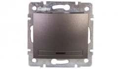 DOMO Łącznik jednobiegunowy z LED szybkozłączka 10AX 250V grafit 011110241 24901