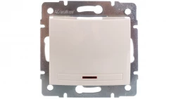 DOMO Łącznik jednobiegunowy z LED szybkozłączka 10AX 250V kremowy 011110203 24783