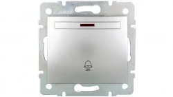 DOMO Łącznik zwierny dzwonek z LED szybkozłączka 10AX 250V srebrny 011080243 24839