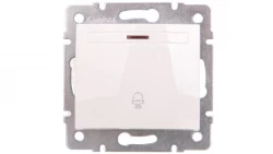 DOMO Łącznik zwierny dzwonek z LED szybkozłączka 10AX 250V biały 011080202 24720