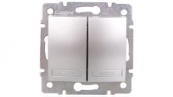 DOMO Łącznik dwugrupowy świecznikowy szybkozłączka 10AX 250V srebrny 011010243 24830