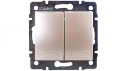 DOMO Łącznik dwugrupowy świecznikowy szybkozłączka 10AX 250V perłowy biały 011010230 24948