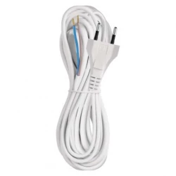 Przewód przyłączeniowy PVC 2x0,75mm, 5m biały S15275