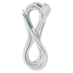 Przewód przyłączeniowy PVC 3x1,0mm, 5m biały S14315