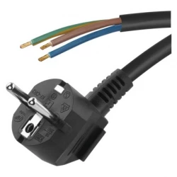 Przewód przyłączeniowy PVC 3x0,75mm, 2m czarny S18372