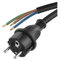 Przewód przyłączeniowy guma 3x1,0mm, 5m czarny S03150