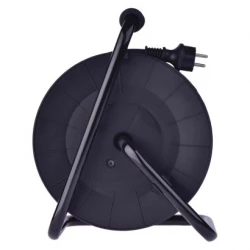 Przedłużacz bębnowy ogrodowy 50m czarny / guma-neopren / 4x230V / 3x2,5 mm2 P084503