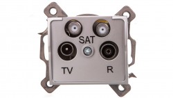 LOGI Gniazdo TV/2xSAT końcowe srebrne 021590043 25223