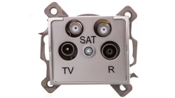 LOGI Gniazdo TV/2xSAT końcowe srebrne 021590043 25223