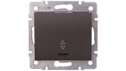 LOGI Łącznik schodowy z LED śrubowy 10AX 250V grafit 021140141 25259