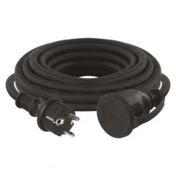 Przedłużacz ogrodowy 5m 1-gniazdo / czarny / guma-neopren / 230V / 3x1,5mm2 P01705