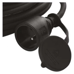 Przedłużacz ogrodowy 5m 1-gniazdo / czarny / guma-neopren / 230V / 3x1,5mm2 P01705