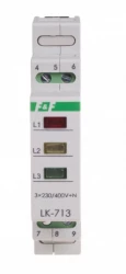 LK-713 R Lampka modułowa 3-fazowa czerwona 3x230V+N AC