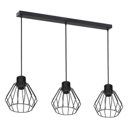 PINO lampa wisząca, moc max. 3x60W, E27, czarna, listwa