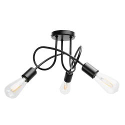 MALAGA lampa wisząca, moc max.3x60W, E27, czarna