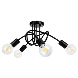 MALAGA lampa wisząca, moc max. 4x60W, E27, czarna