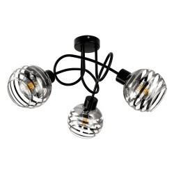 MILANO 3P E27, lampa wisząca, max. 3x60W, czarna